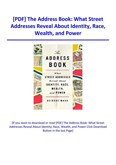 a book of names and addresses of people living in the city|The Address Book: What Street Addresses Reveal About .